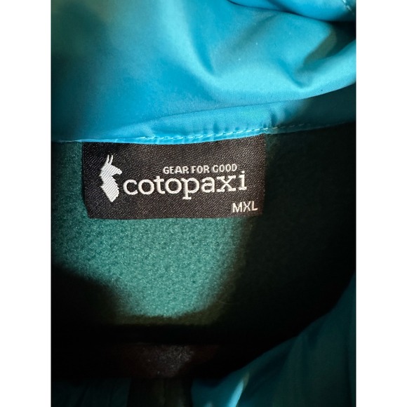 Cotopaxi Teca Fleece Full Zip Jacket Mens XL Teal Green Retro Stripe - Picture 4 of 5